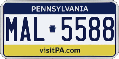 PA license plate MAL5588