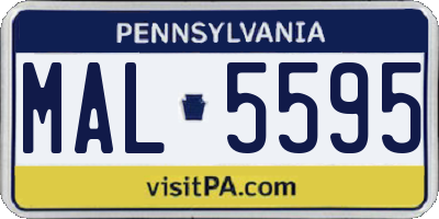 PA license plate MAL5595