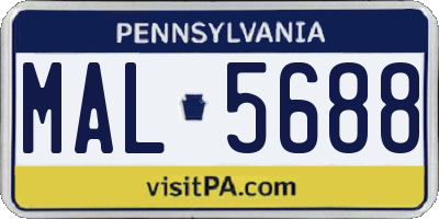 PA license plate MAL5688