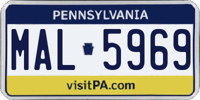 PA license plate MAL5969