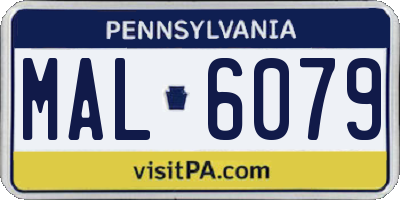 PA license plate MAL6079