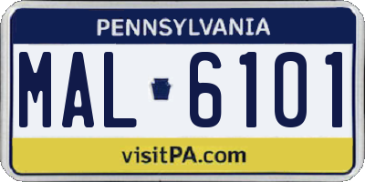 PA license plate MAL6101