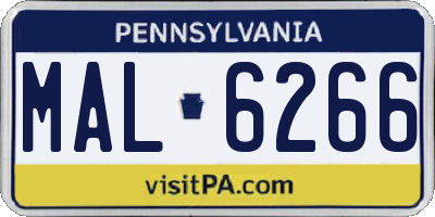 PA license plate MAL6266