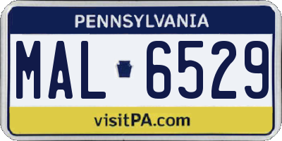 PA license plate MAL6529