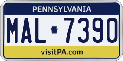PA license plate MAL7390