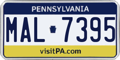 PA license plate MAL7395