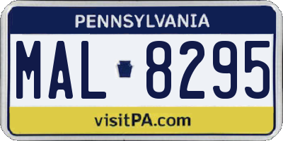 PA license plate MAL8295