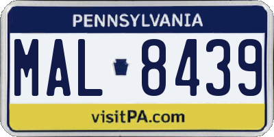 PA license plate MAL8439