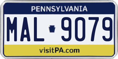 PA license plate MAL9079