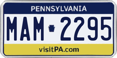 PA license plate MAM2295
