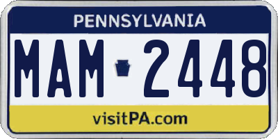 PA license plate MAM2448