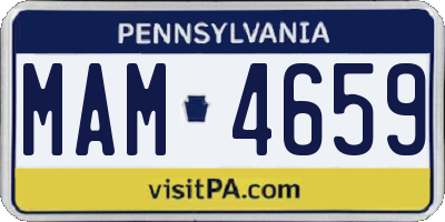 PA license plate MAM4659