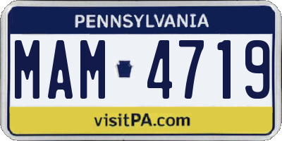 PA license plate MAM4719