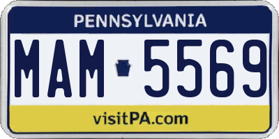 PA license plate MAM5569