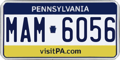 PA license plate MAM6056