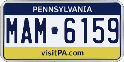 PA license plate MAM6159