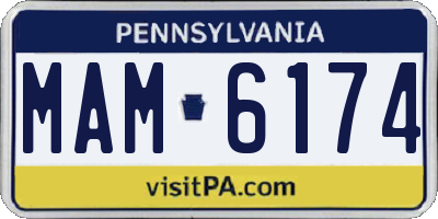 PA license plate MAM6174