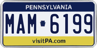 PA license plate MAM6199