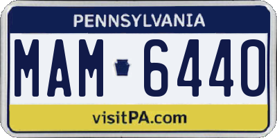 PA license plate MAM6440