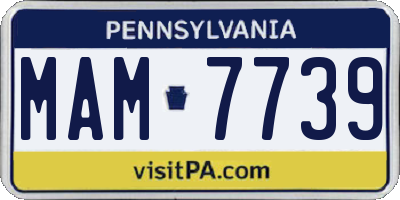 PA license plate MAM7739