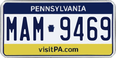 PA license plate MAM9469