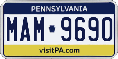 PA license plate MAM9690