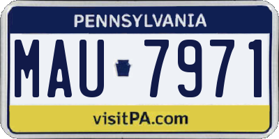 PA license plate MAU7971