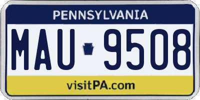 PA license plate MAU9508