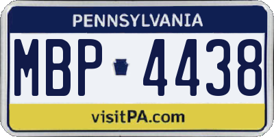 PA license plate MBP4438