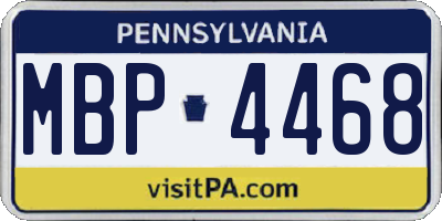 PA license plate MBP4468