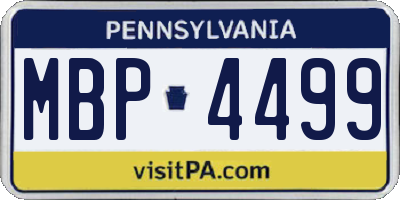 PA license plate MBP4499