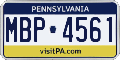 PA license plate MBP4561