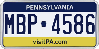 PA license plate MBP4586