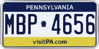 PA license plate MBP4656