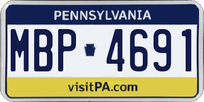 PA license plate MBP4691