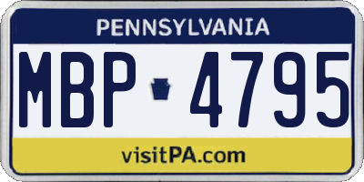 PA license plate MBP4795
