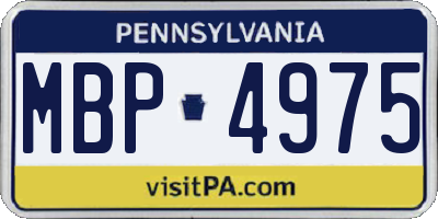PA license plate MBP4975