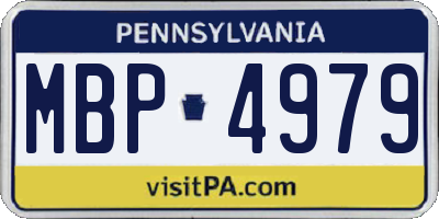PA license plate MBP4979