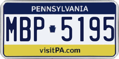 PA license plate MBP5195