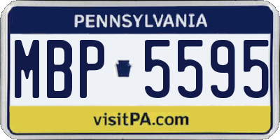 PA license plate MBP5595