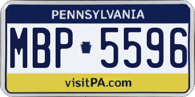 PA license plate MBP5596