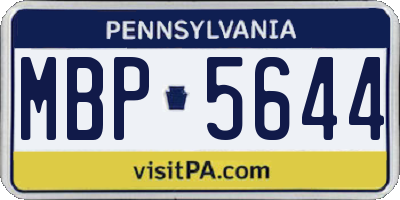 PA license plate MBP5644