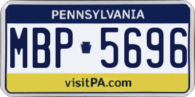 PA license plate MBP5696