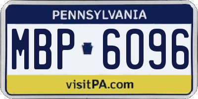 PA license plate MBP6096