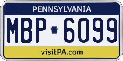 PA license plate MBP6099
