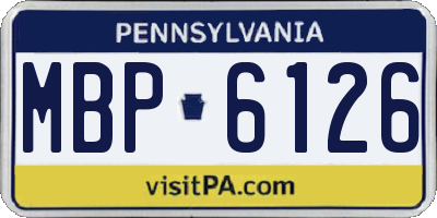 PA license plate MBP6126
