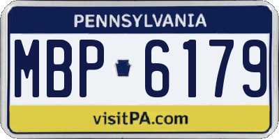 PA license plate MBP6179