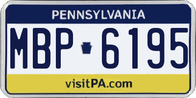 PA license plate MBP6195