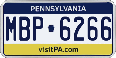 PA license plate MBP6266