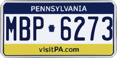 PA license plate MBP6273